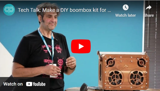 Tech Talk by MAKEBOOMBOXES at Robot Block Party